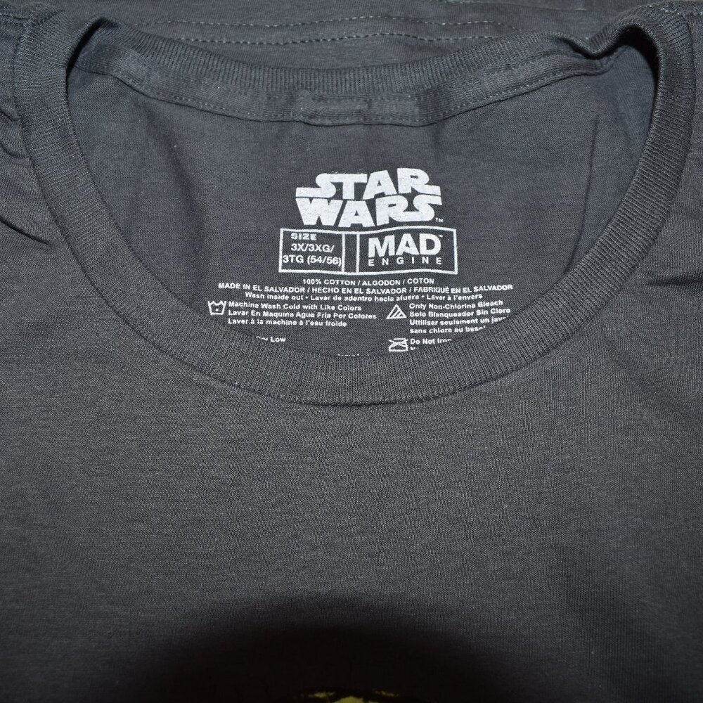 Star Wars Mens The Mandalorian Grogu Baby Yoda Graphic Charcoal Shirt New 3XL - Picture 2 of 3